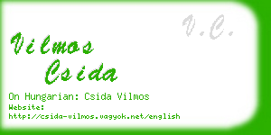 vilmos csida business card